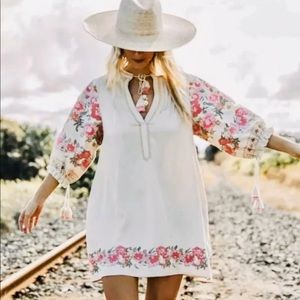 Spell & the Gypsy Embroidered Cleo Tunic Dress S